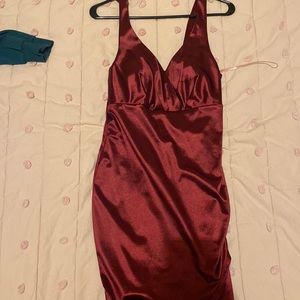 honey and rosie  large red body con dress